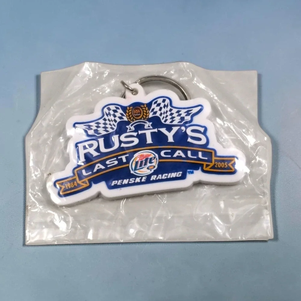 VTG 2005 Rusty Wallace Last Call‎ Miller Lite Penske Racing Keychain NASCAR New